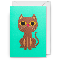 Polka Dot Cat Greeting Card | Ingela P Arrhenius